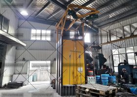 發(fā)往湖南長沙Q3710吊鉤式拋丸機(jī)拋丸除銹去氧化皮效果怎么樣？